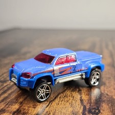 Hot Wheels Mega-duty Truck Blue 2 Red Windows Chrome Side Pipes Loose Diecast Hot Wheels Mega-duty Truck Blue 2 Red Windows Chrome Side Pipes Loose Diecast