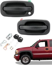 Outside Door Handle Pair Front Left Right w Lock  Keys for 1999-2007 Chevy GMC
