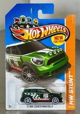 2013 Hot Wheels ’12 Mini Countryman Rally Green HW Stunt 93/250 X1639-09A0A 4D13