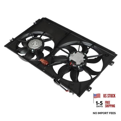 Car Dual Radiator Condenser Cooling Fan Assembly 1K0959455N Replacement for
