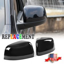Gloss Black Rearview Side Mirror Cover Cap For Jeep Grand Cherokee Dodge Durango
