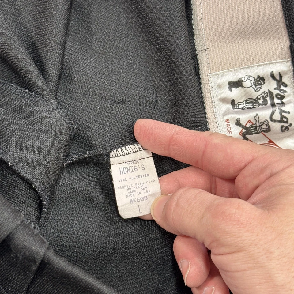 Honig's Shorts Mens Large Black Polyester Referee Uniform Made USA Whistle Stop - Image 4 of 4