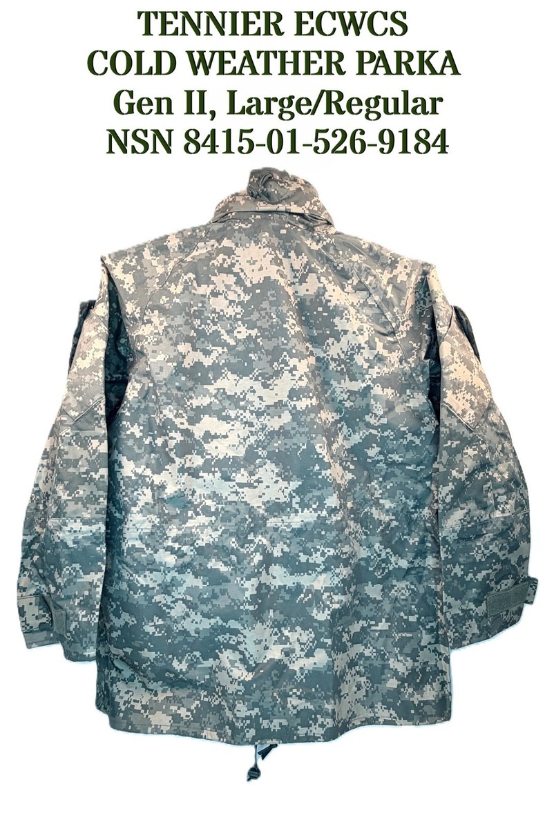 NEW TENNIER ECWCS COLD WEATHER PARKA Gen II, Large/Regular, NSN