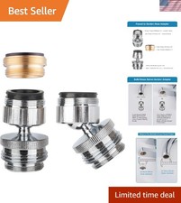 Swivel Brass Faucet Adapter for Garden Hose   Easy 3/4 Inch Installation