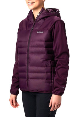 Columbia Womens Centennial Creek Down Hybrid Jacket Sz S Small ~ Black Cherry