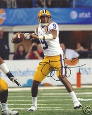 JORDAN JEFFERSON LSU TIGERS SIGNED 8X10 PHOTO W/COA #2