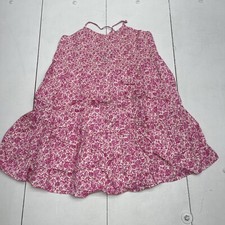 Gap Pink Floral Smocked Tiered Mini Dress Women’s Size Petite Medium New