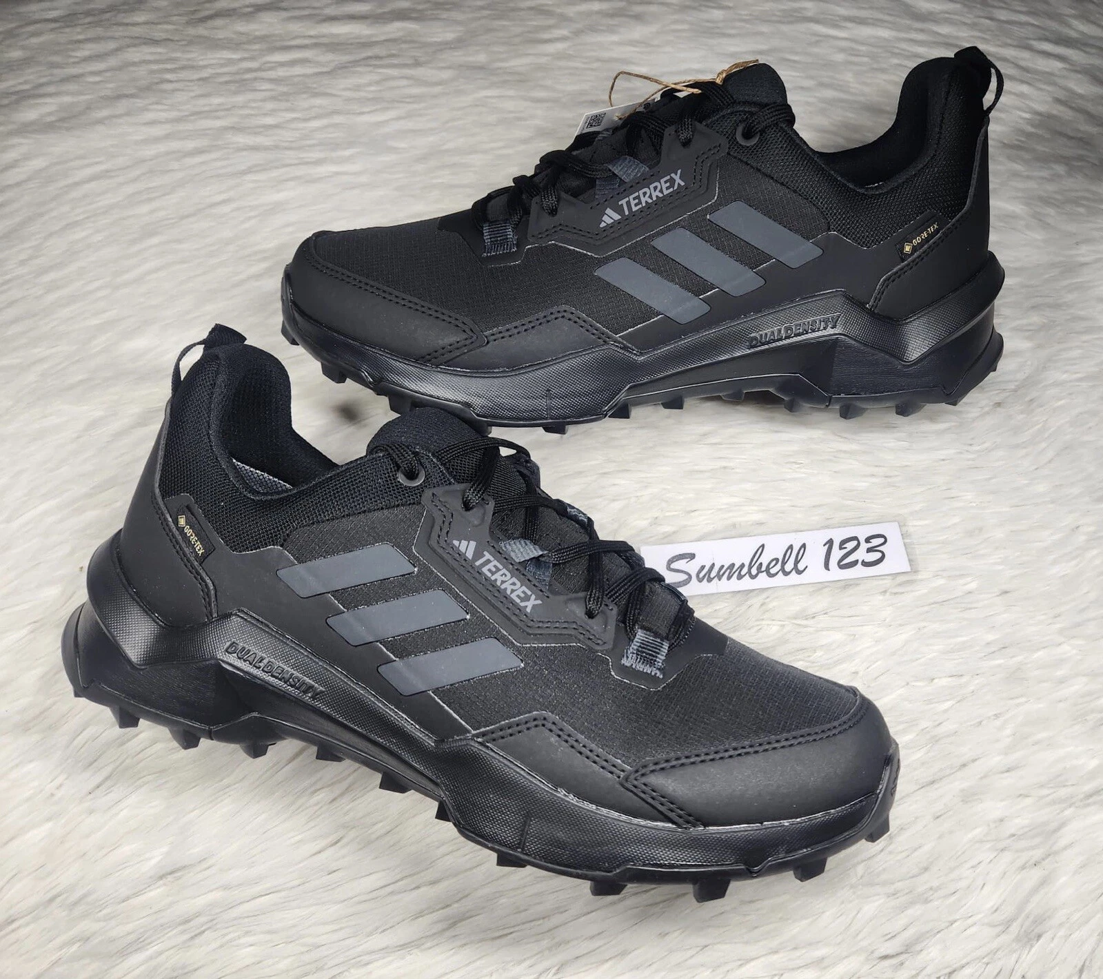 Adidas Terrex AX4 GTX Gore-Tex Hiking Trail Shoe Triple All Black HP7395 Men 8.5