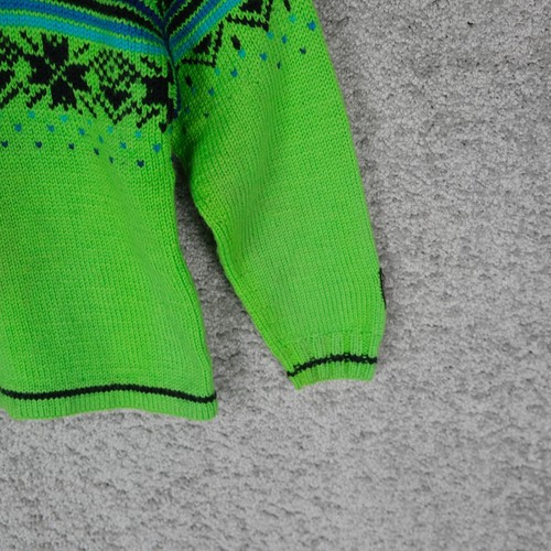 DALE OF NORWAY KID SWEATER size 10Y PULLOVER WOOL CABLE SAPPORO 2007 GREEN RARE - Picture 5 of 7