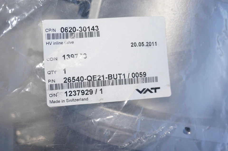 NEW VAT 26540-QE21-BUT1/0059 ANGLE VALVE 36540QE21BUT10059 - Image 2 of 2
