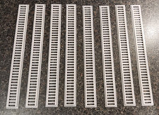 8x 230mm Window Door External Grille Trickle Air Vent Slot Covers White Plastic