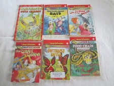 Magic School Bus Lot of 6 Chapter Books GERM BATS WHALE FOOD CHAIN +