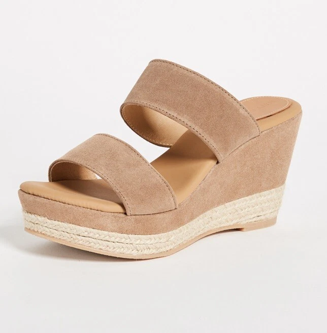 Alpargatas Matt Bernson 8 Plataforma Cuña en Gamuza Tostada Usadas en Excelente Condición Hechas en España Foto 4 de 4