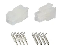 MOLEX MINI-FIT JR SERIES 4 PIN CONNECTOR SET. PACKAGE OF 3 COMPLETE SETS