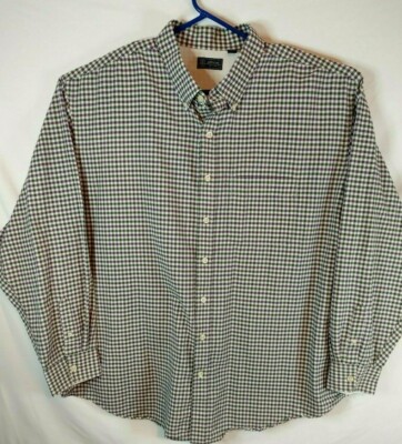 Arrow Button Up Shirt Men's Size 3  XLT Long Sleeve Multi Plaid Cotton Blend