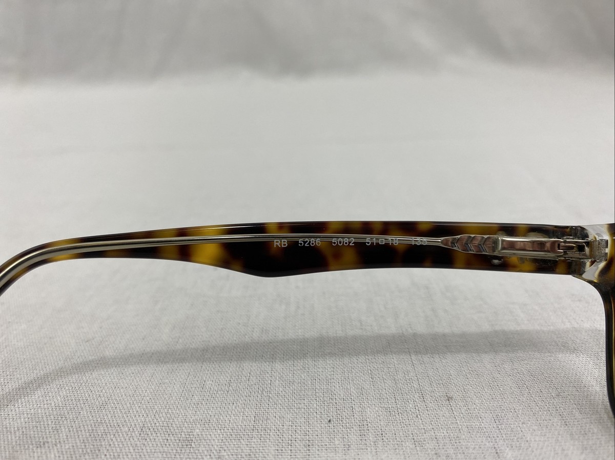 Ray-Ban RB 5286 5082 Tortoise Eyeglasses Frames 51-18 135 Authentic RX Ray-Ban Eyeglasses Frames RB5286 5082 Tortoise Clear  main image 3