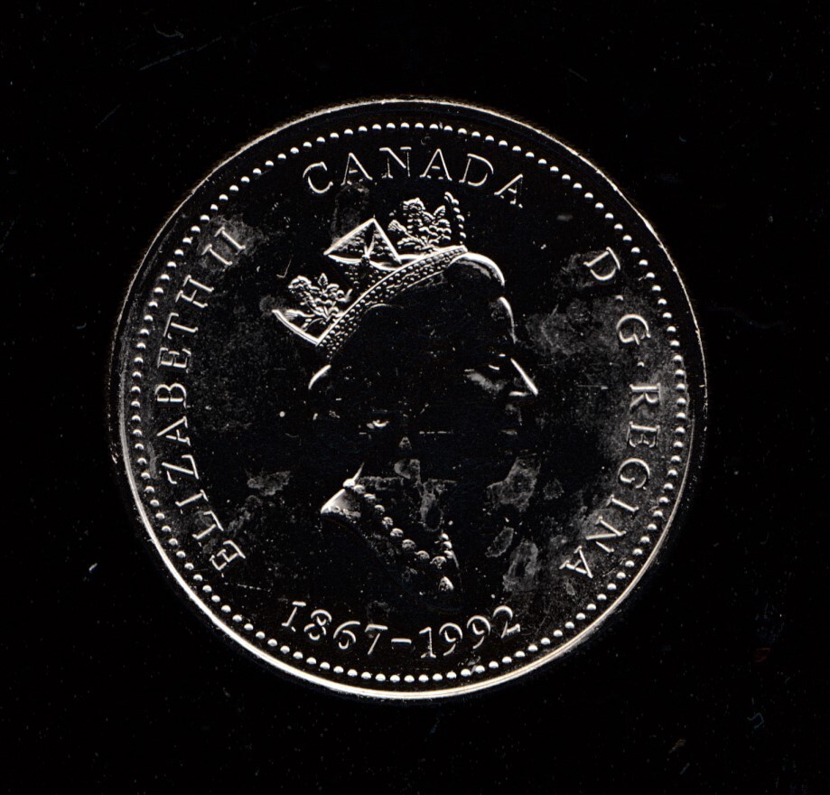 1867-1992 Canada Nova Scotia 25 cents Quarter BU - From Mint Roll