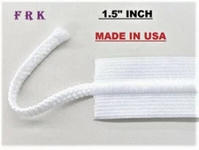 1.5" inch Draw cord elastic 100 yard white Drawstring Elastic USA Free Shipping