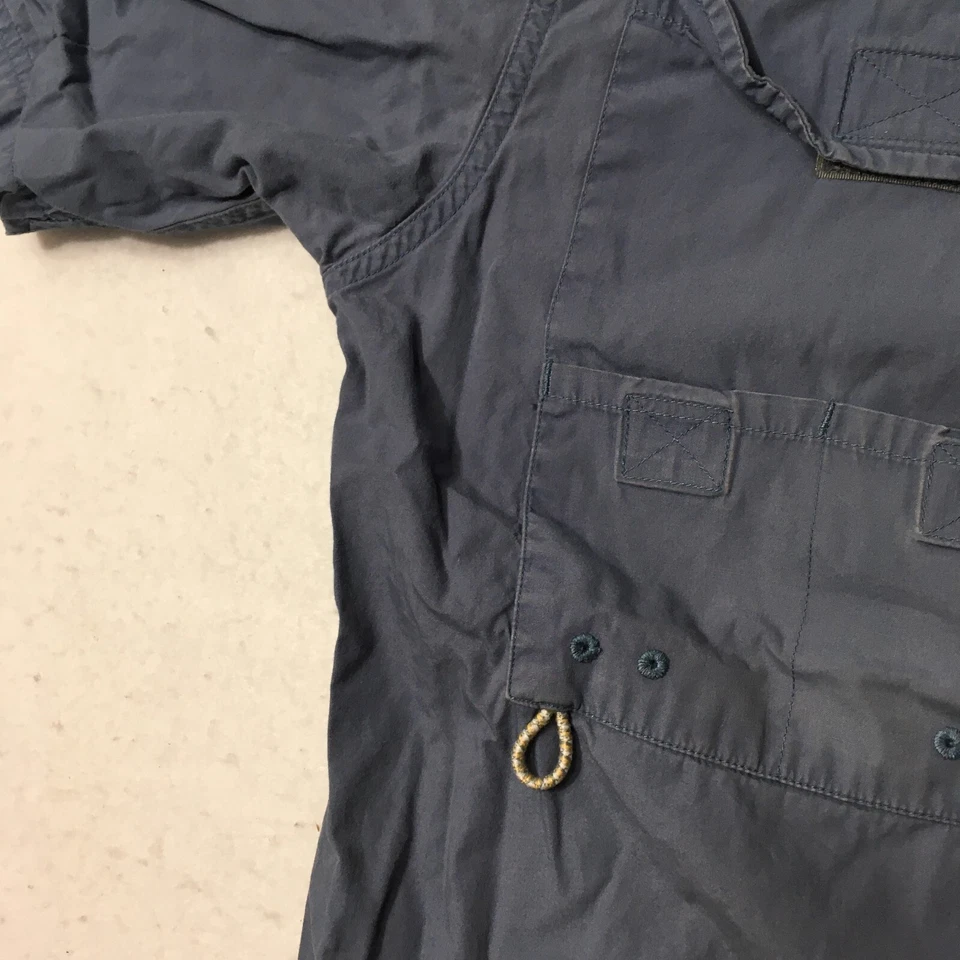 Magellan Shirt Mens MEDIUM BLUE Short Sleeve Button Up Camp Outdoors FISHING - Image 4 of 4