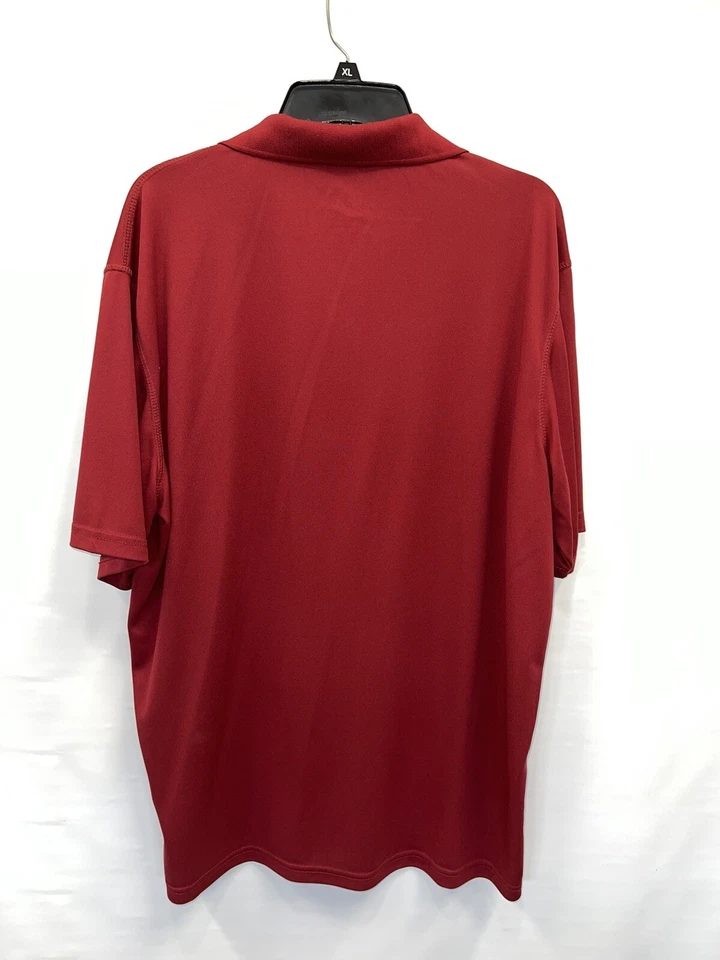Pacific Trail Polo Shirt Mens Extra Large Red Short Sleeve 100% Polyester Logo - Image 2 of 4