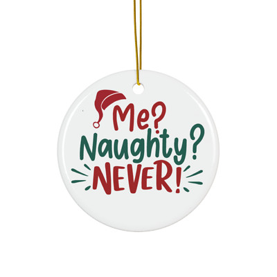 Ceramic Ornament Holiday Decor Warm & Funny Christmas Quote