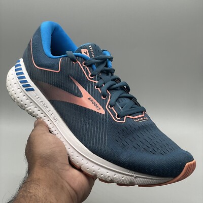 Brooks Womens Transcend 1203191B480 Blue Running Shoes Sneakers Size 10 B  - Main Image