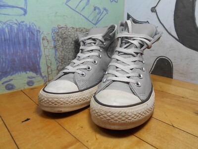 Converse Chuck Taylor All Star Grey Leather High Top Shoes Mens 6 Wo 8 Converse Men main image 4