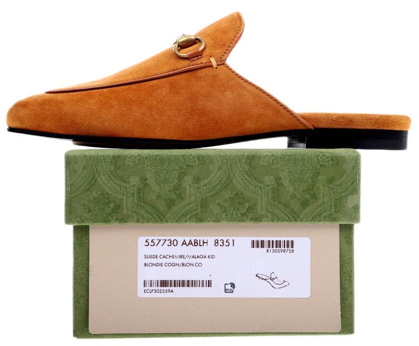 【関税&送料込】Gucci Brown Suede Slippers NEW GUCCI LIGHT BROWN SUEDE PRINCETOWN HORSEBIT MULES SLIPER
