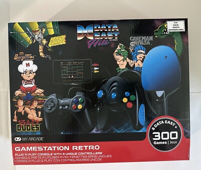 My Arcade Gamestation Retro Plug & Play Console 300 Games Burgertime Karate NEW
