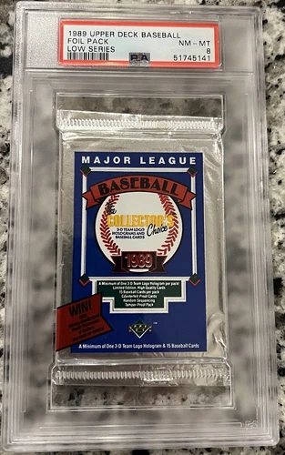 1989 Upper Deck Baseball LOW Series Pack Ken Griffey Jr RC ? PSA 8 NM-MT