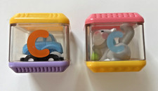 Alphabet Letter C Car Cat Fisher Price Peek a Boo Replacement Blocks Travel Toy