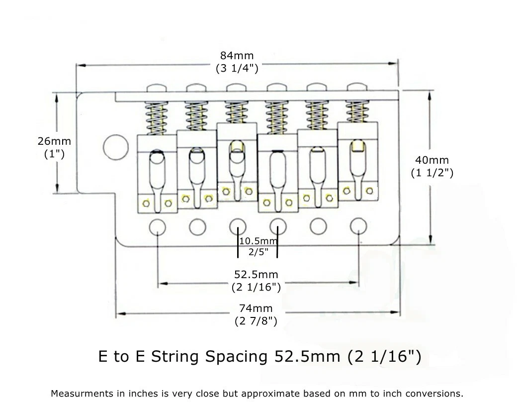 Fender Strat Bridge Dimensions