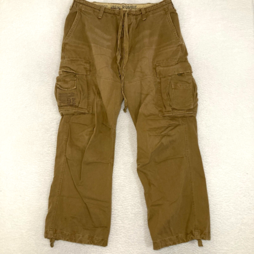 Vtg Abercrombie & Fitch Cargo Paratrooper Pants Mens 36R Wide Leg Military