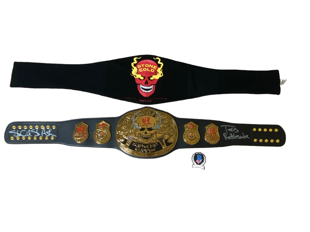 STONE COLD STEVE AUSTIN SIGNED BELT BECKETT BAS COA W614000 TEXAS  display picture 1