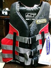 NOS- SLIPPERY REFORM Life Vest/Jacket, Women's M 36"-40" Red/Black