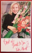 Kelley Menighan Hensley As the World Turnsautograph signed 3"x5" card w. picture