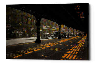 Epic Graffiti 'UNDER THE BRIDGE' by DB Waterman, Giclee Canvas Wall Art
