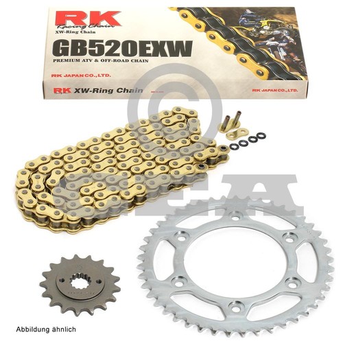 Kit Chaîne Polaris 400 L Sport 94-99, Chaîne RK GB 520 Exw 84, Ouvrir, Or, 13/34