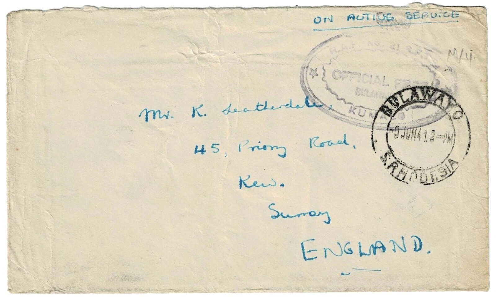 Militar, guerra de Rodesia Sellos Historia Postal en todo el mundo