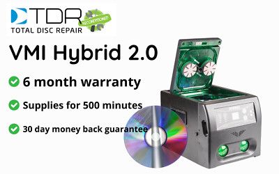 Generalüberholte TDR VMI Hybrid 2 Disc Reparatur Maschine - CDs DVDs reparieren Xbox PS4 PS5