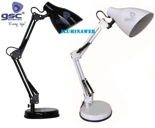 FLEXO GSC ARQUITECTO BASE NEGRO BLANCO LED 9w 2700-4000-6500k Lampara escritorio