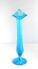 VINTAGE BLUE IRIDESCENT STRETCH GLASS 10 3/8" JACK IN THE PULPIT VASE FENTON