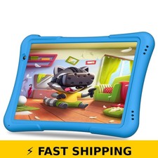 PRITOM 10" Kids Tablet Android 14, Parental Control, Blue