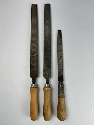 Lot 3 Nicholson Flat Files Double Cut Bastard USA Black Diamond Tools