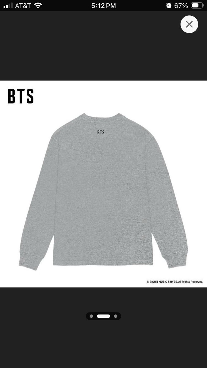 BTS Arirang Long Sleeve T-Shirt Gray L Target Exclusive NWT | eBay