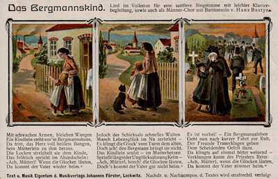 AK ''Das Bergmanns-Lied'' - 3 image - publisher: Johannes Förster in Lockwitz