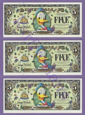 2005 ADT $5 DONALD DISNEY DOLLARS A00003266 D...