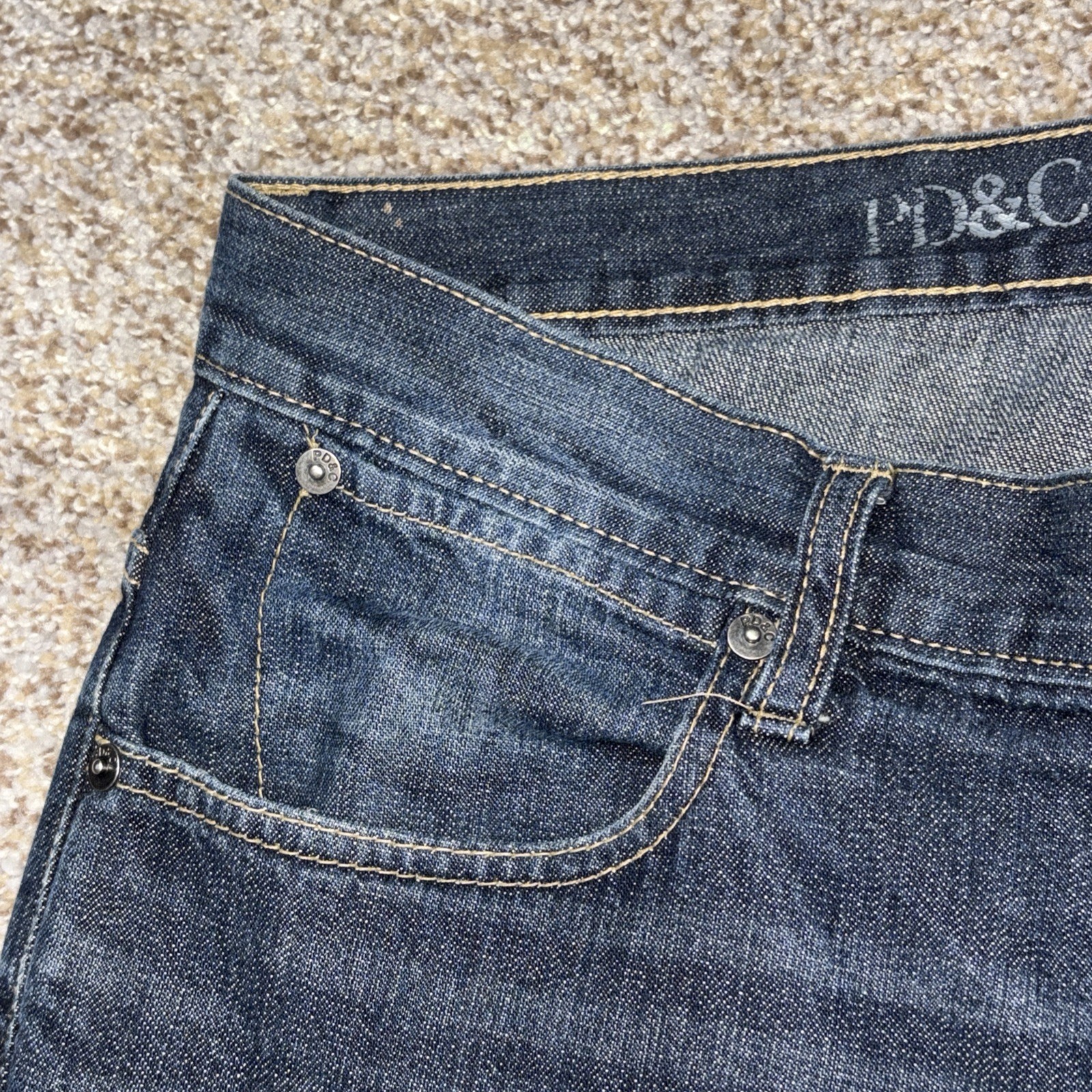 Pd&C Blue Jeans Men's 34x32 Straight Paper Denim & Cloth Fits 34 X 30.5 - View 3