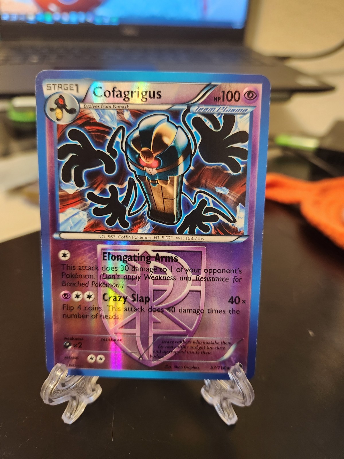 Cofagrigus (Team Plasma) 57/116 Plasma Freeze Reverse Holo