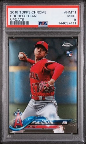 2018 TOPPS CHROME UPDATE #HMT1 SHOHEI OHTANI ROOKIE RC PSA 9
